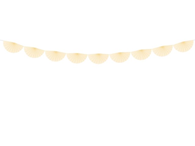 Girlanda, rozety 30 cm, krémová (zn. PartyDeco)