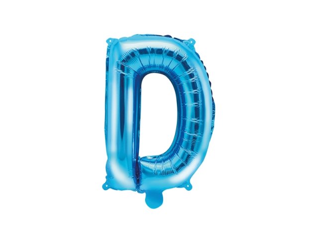 Fóliový balonek, písmeno D, modrý (zn. PartyDeco)