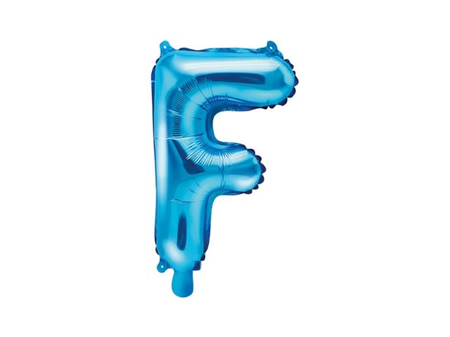 Fóliový balonek, písmeno F, modrý (zn. PartyDeco)