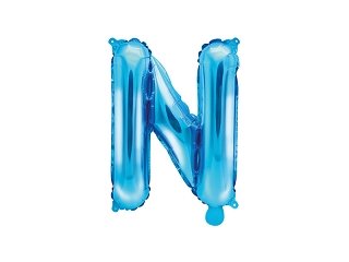 Foliový balonek, písmeno "N", modrý