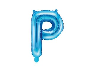 Fóliový balonek, písmeno P, modrý (zn. PartyDeco)