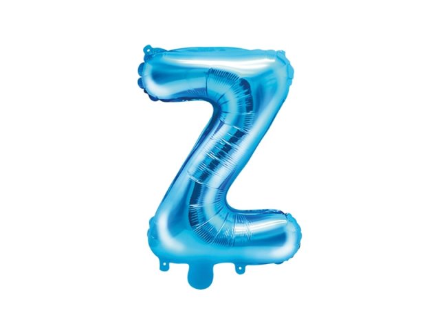 Fóliový balónek, písmeno Z, velikost 35cm, modrý (zn. PartyDeco)