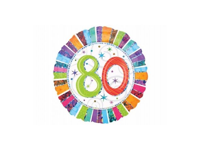 Foliový balonek "80", barevný