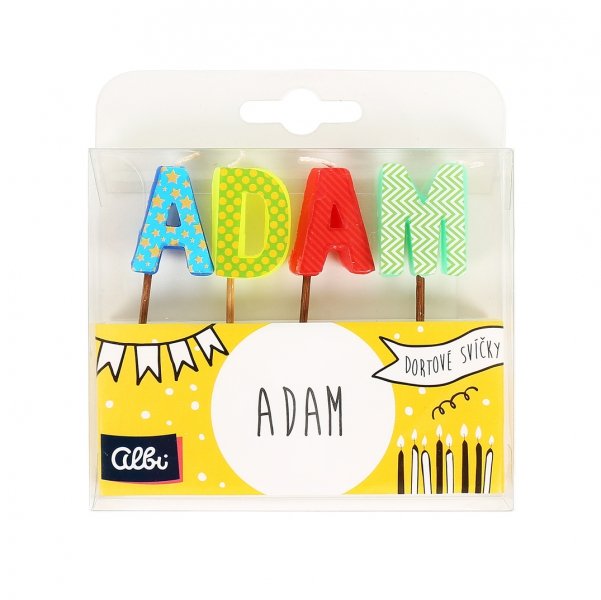 Dortové svíčky se jménem - Adam