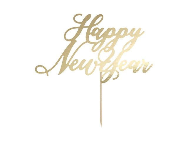Dortová ozdoba "Happy New Year" (zn. PartyDeco)