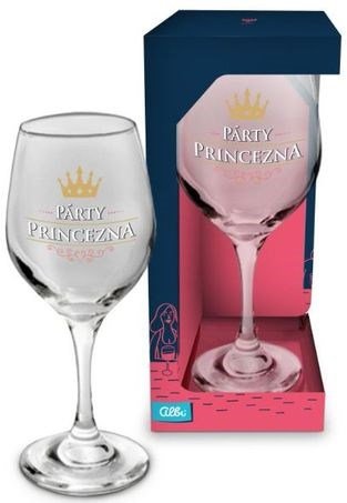 Sklenice na víno glitter - princezna (zn. Albi)