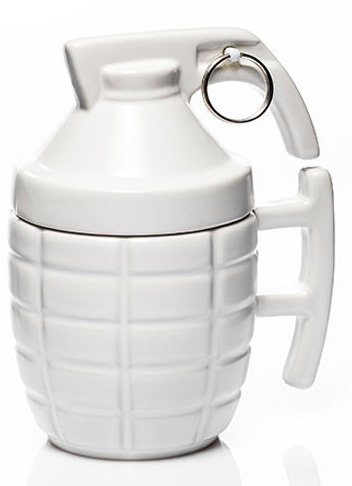Granátový hrnek s víčkem, 280 ml, bílý