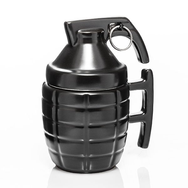 Granátový hrnek s víčkem, 280ml, černý