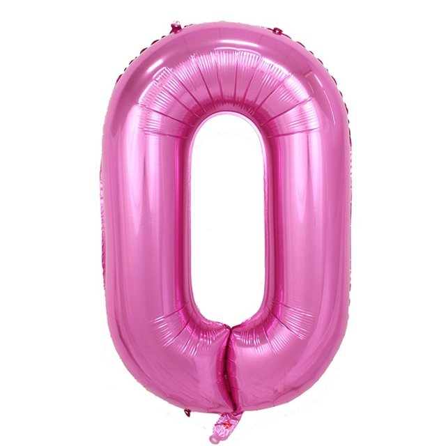 Fóliový balón 101 cm, růžový, číslo 0