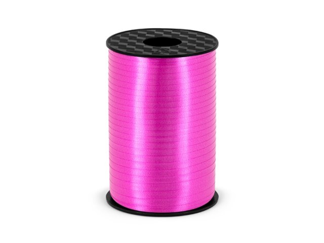Stuha plastová, fuchsiová, 0.5cm/225m (zn. PartyDeco)