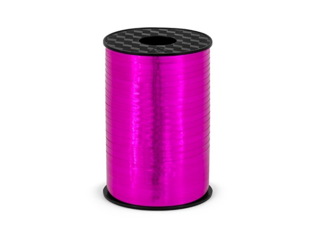 Stuha plastová, tmavě růžová, 0.5cm/225m (zn. PartyDeco)