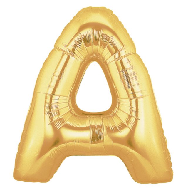 Fóliový balonek 101 cm, písmeno "A", zlatý