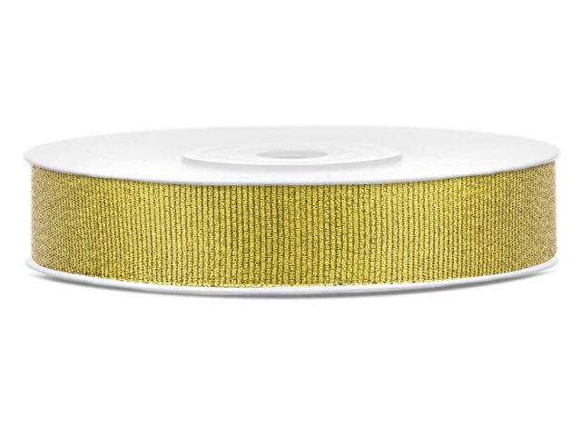 Glitrová stuha zlatá, 1cm/25m (zn. PartyDeco)