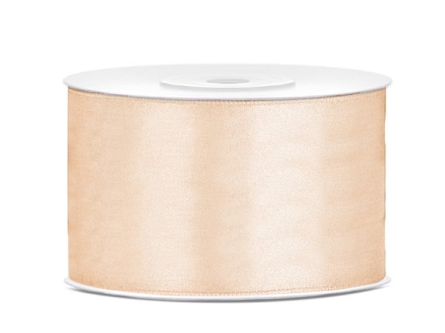 Stuha saténová, krémová, 3.8cm/25m (zn. PartyDeco)