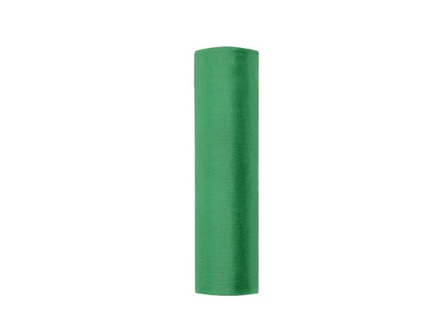 Organza, smaragdová zelená, 16cm/9m (zn. PartyDeco)