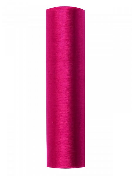 Organza, tmavě růžová, 16cm/9m (zn. PartyDeco)