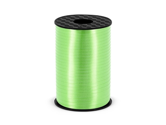 Stuha plastová na balónky, zelená, 0.5cm/225m (zn. PartyDeco)