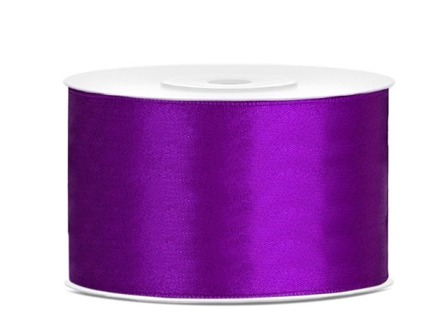 Stuha saténová, fialová, 3.8cm/25m (zn. PartyDeco)