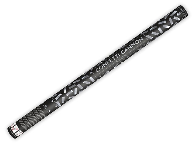Vystřelovací konfety, stříbrné, 80 cm