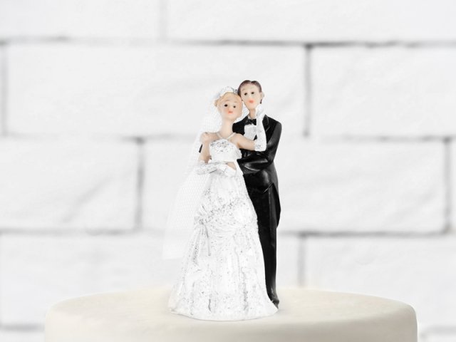 Figurky na dort, novomanželé, objetí 2