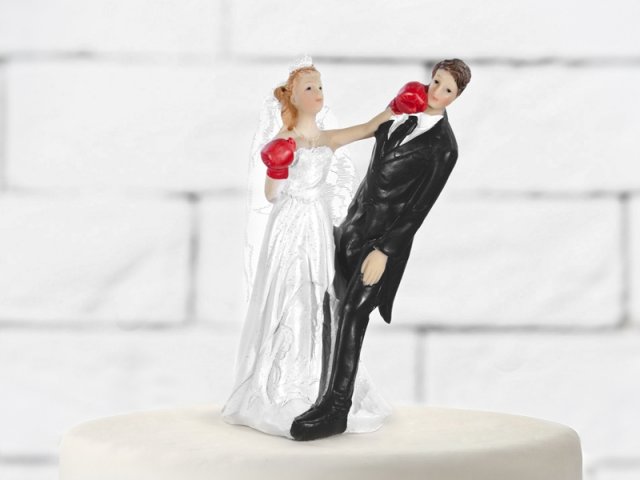 Figurky na dort, novomanželé, box