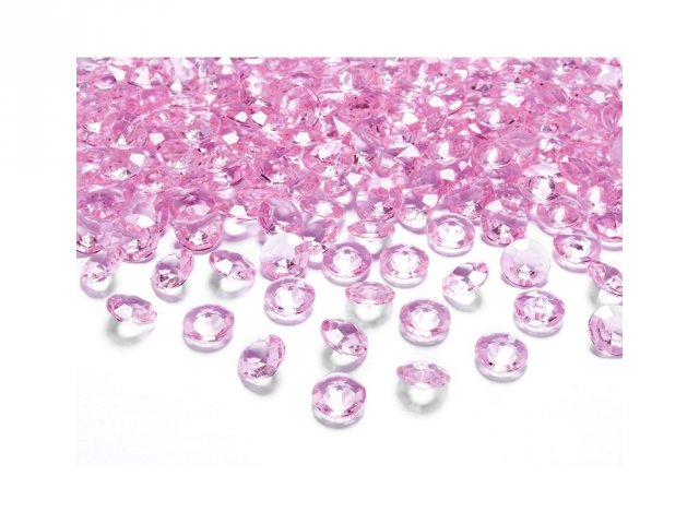 Diamantové konfety, 12mm, sv. růžové