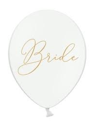 Pastelový balonek Bride, bílý, 30cm (zn. PartyDeco) - 1 ks