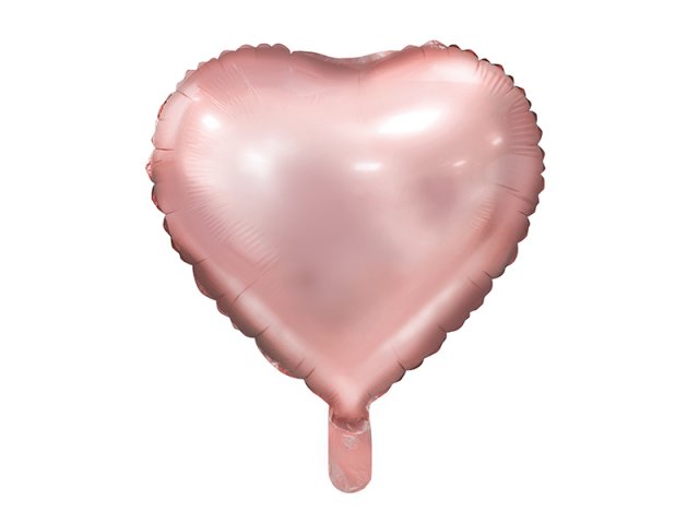 Fóliový balón 61 cm, srdce, růžovo/zlatý