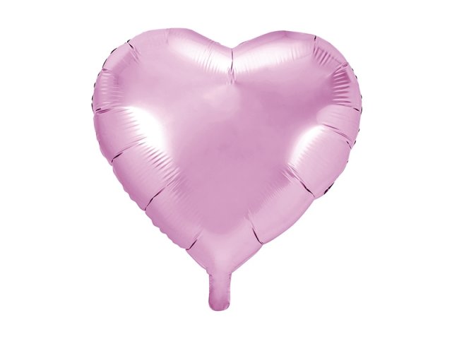Fóliový balón 45 cm, srdce, sv. růžový