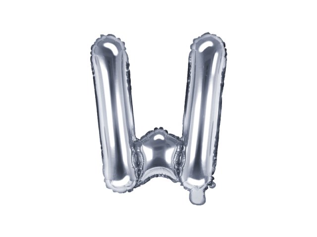 Foliový balonek, písmeno "W", stříbrný