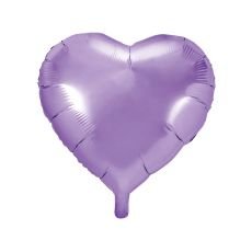 Fóliový balón 45 cm, srdce, sv.fialový