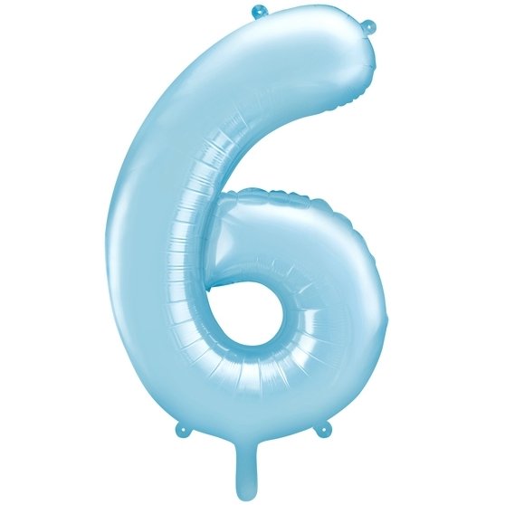 Fóliový balón 86 cm, modrý, číslo 6