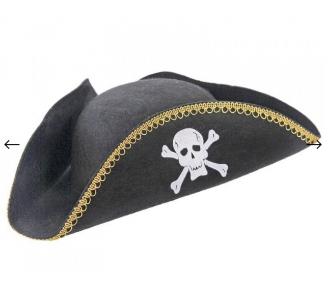 Klobouk "Pirate´s hat" černý