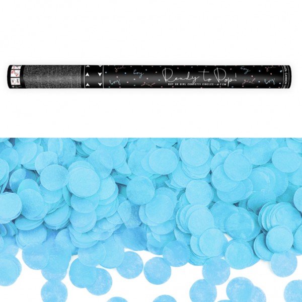 Vystřelovací konfety, modré - 60 cm