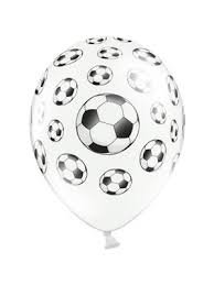 Balónek Fotbalový míč, pastelový bílý, 30cm - 1 ks