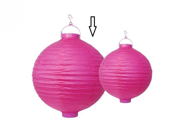 Lampion kulatý, tmavě růžový (zn. PartyDeco)