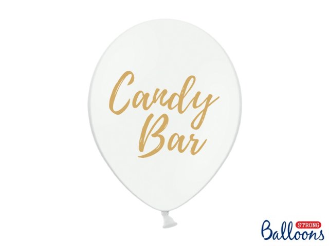 Balónek "Candy Bar", bílý, pastelový, velikost 30cm (zn. StrongBalloons) - 1 ks