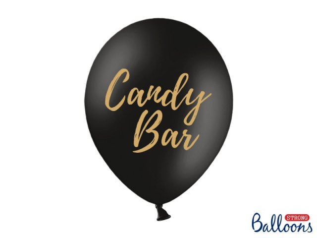 Latexový balónek "Candy Bar", černý, pastelový, velikost 30cm (zn. PartyDeco) - 1 ks