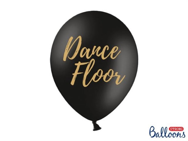 Balónek "Dance Floor" pastelový černý, 30cm - 1 ks