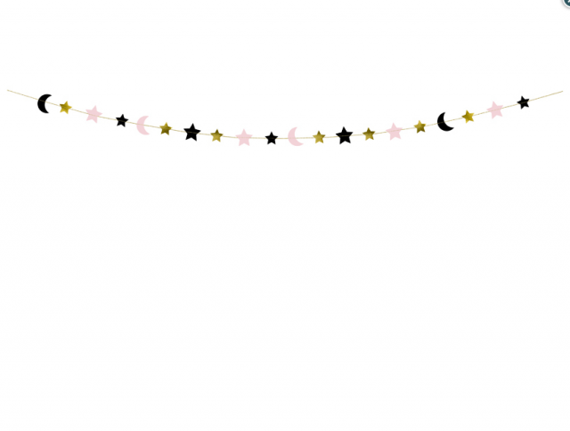 Girlanda Měsíc a hvězdy, délka 3.5m (zn. PartyDeco)