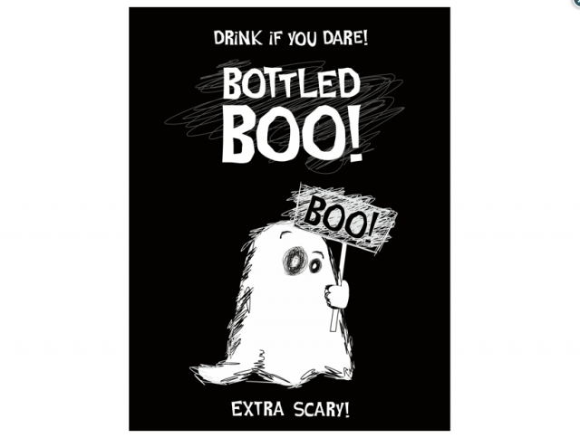Halloweenská etiketa na láhev "BOOTLED BOO!" (zn. PartyDeco)
