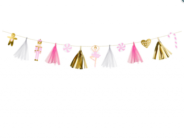 Vánoční girlanda - mix, délka 1.3m (zn. PartyDeco)