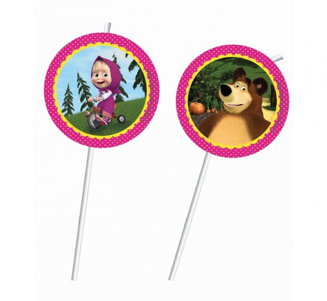 Brčka Máša a medvěd, set 6ks