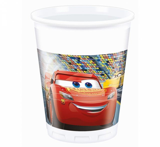 Plastové kelímky Auta Cars Disney, 200ml, set 8ks (zn. Procos)