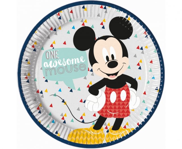 Papírové talířky Mickey Awesome Mouse, velikost 23cm, 8ks