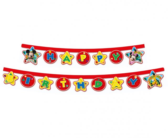 Závěsná girlanda Mickey Mouse - HAPPY BIRTHDAY Playful Mickey, délka 2.3m (zn. Procos)