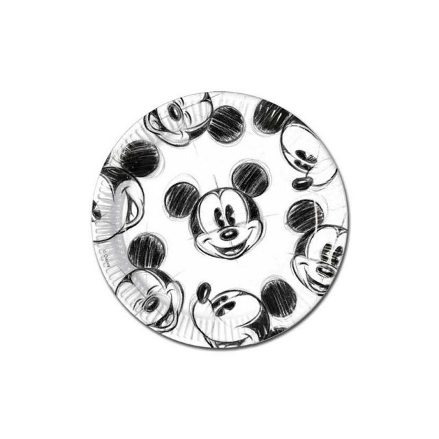 Papírové talířky Mickey Mouse - Mickey Face - 23cm, set 25ks