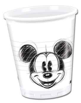 Plastové kelímky Mickey Mouse Mickey Faces, 200ml, 25ks