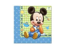 Ubrousky Mickey Mouse - Mickey Baby, rozměr 33x33cm, set 20ks
