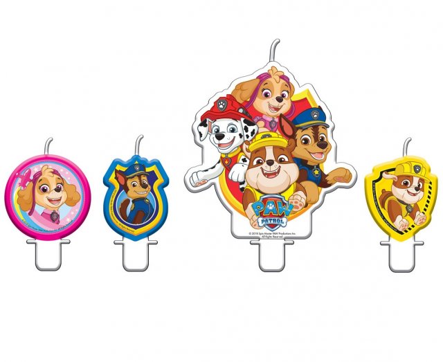 Svíčky Paw Patrol / Tlapková Patrola, set 4ks (zn. Amscan)